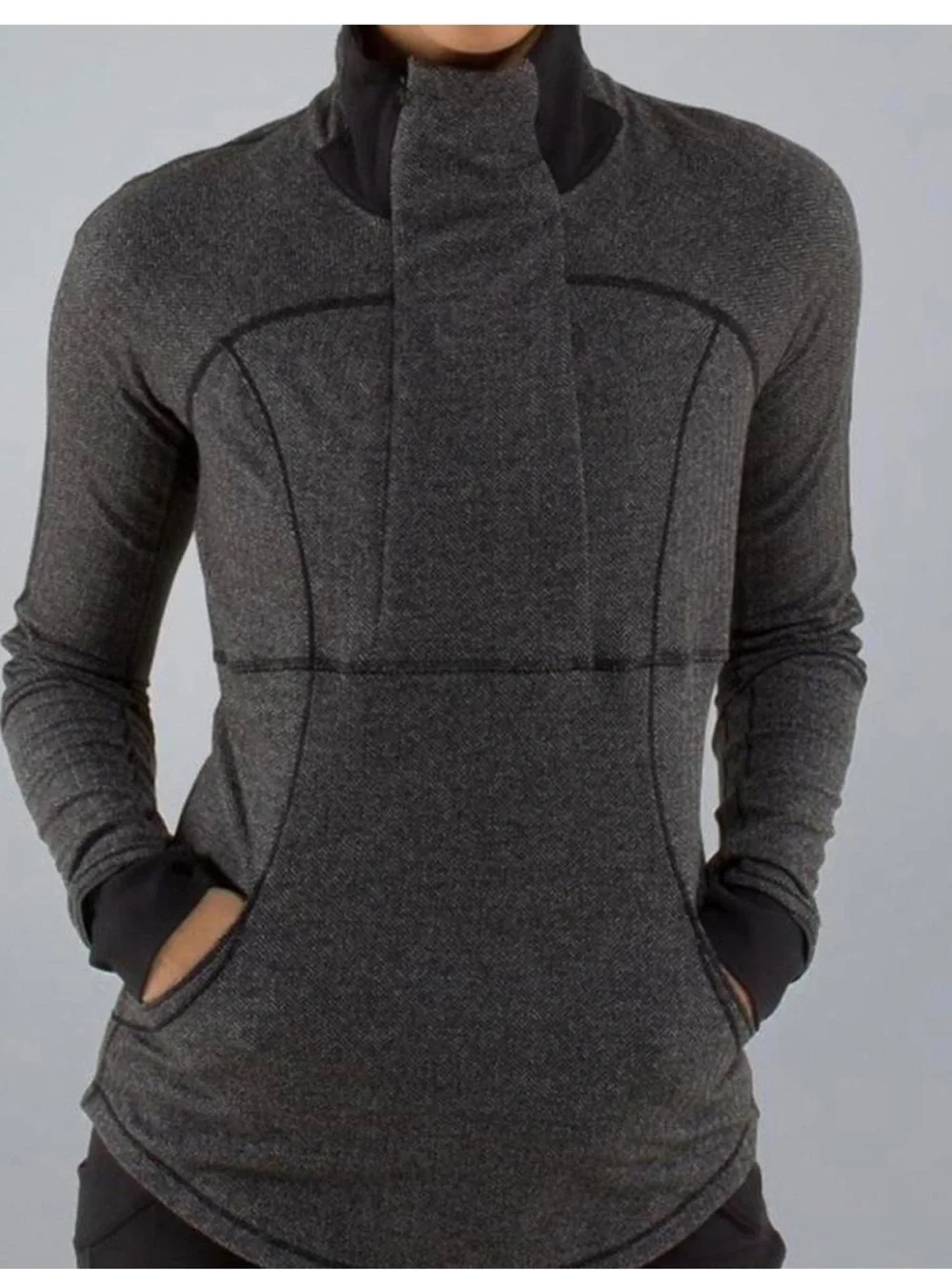 Lululemon Half Zip Pullover - Heathered Herringbone Pattern
